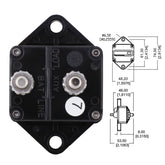 50A AMP Marine Circuit Breaker IP67 Waterproof 12V 24V Panel Mount Reset